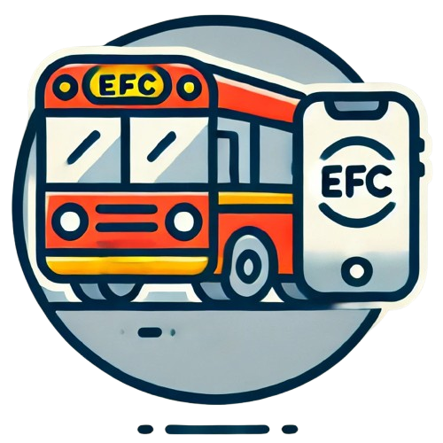 Bus and Phone Illustration